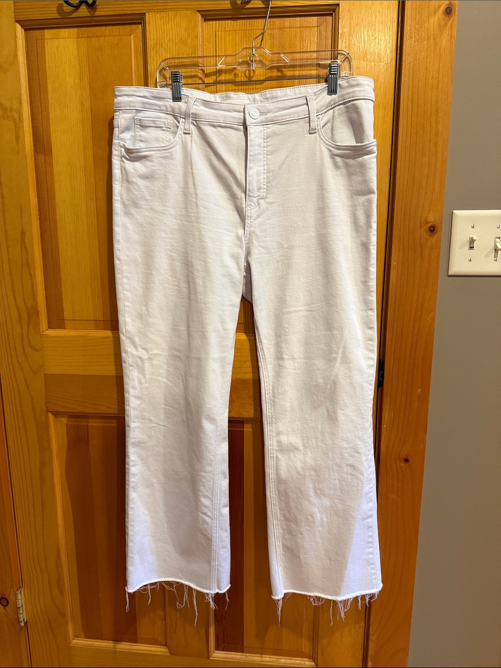 Kut From the Kloth Kelsey Ab Fab Flare White Women's Jeans - Clean Crop Style